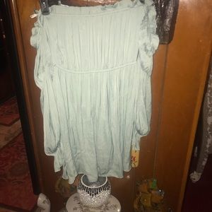 Mint green baby doll dress
